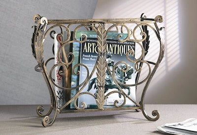 Bronze Acanthus Leaf Magazine Holder