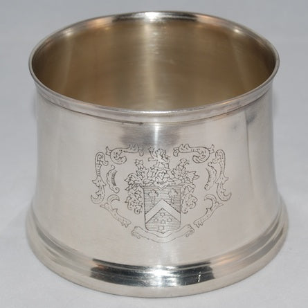 Antique Silver Crest Bottle Coaster