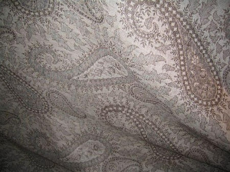 Grey Paisley Wool Throw
