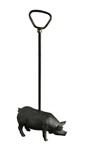 Iron Pig Doorstop with Bronzed Handle