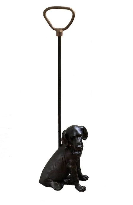Iron Lab Door Stop with Bronzed Handle