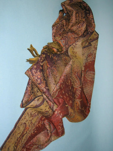 Rust and Brown Wool Throw