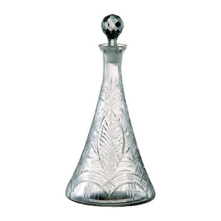 Pear Shape Cut Glass Liquor Decanter