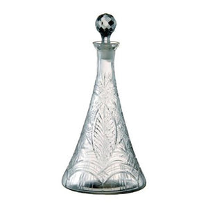 Pear Shape Cut Glass Liquor Decanter