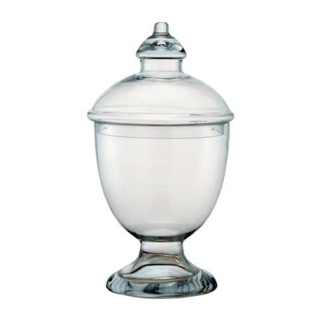 Heavy Footed Glass Canister