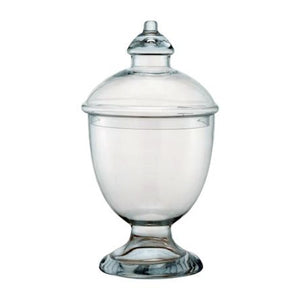 Heavy Footed Glass Canister
