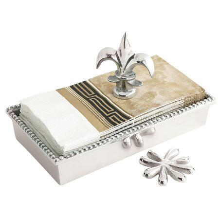 SILVER BEADED BUFFET NAPKIN HOLDER –