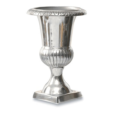 Large Aluminum Embossed Urn