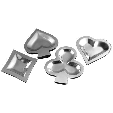Large Aluminum Card Suit Snack Dishes