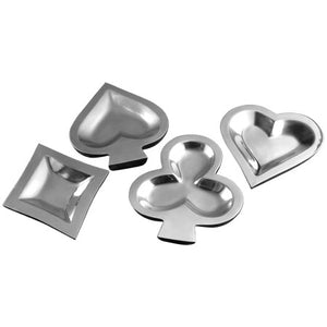 Large Aluminum Card Suit Snack Dishes