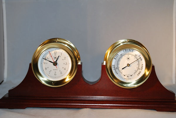 Marine Clock & Barometer Desktop Set –