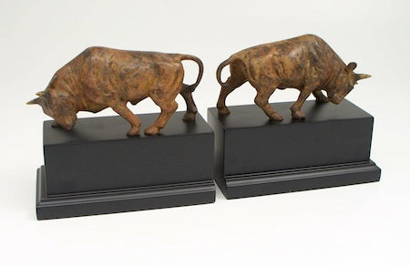 Charging Bulls Bookends