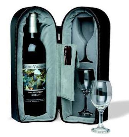 Wine Travel Case with 2 Glasses 