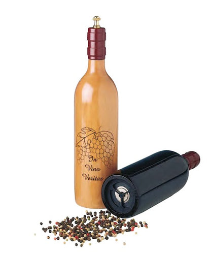 Bordeaux Bottle Shape Wood Peppermill