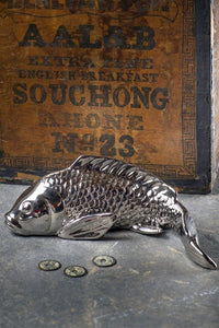 Hong Kong Ceramic Fish with Silver Finish