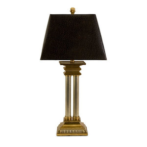 Corinthian Table Lamp with Black Shade