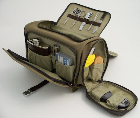 Brown Leather and Suede Travel Tote –
