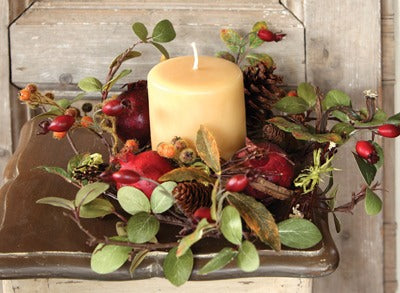 Pomegranate Candle Wreath