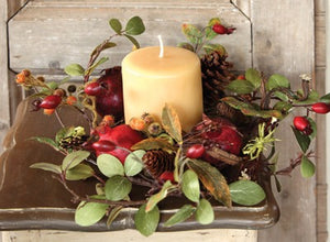 Pomegranate Candle Wreath